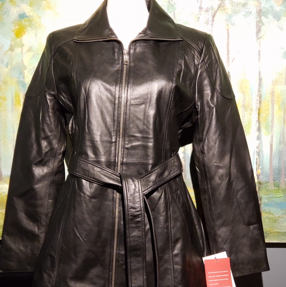 Leather coat
